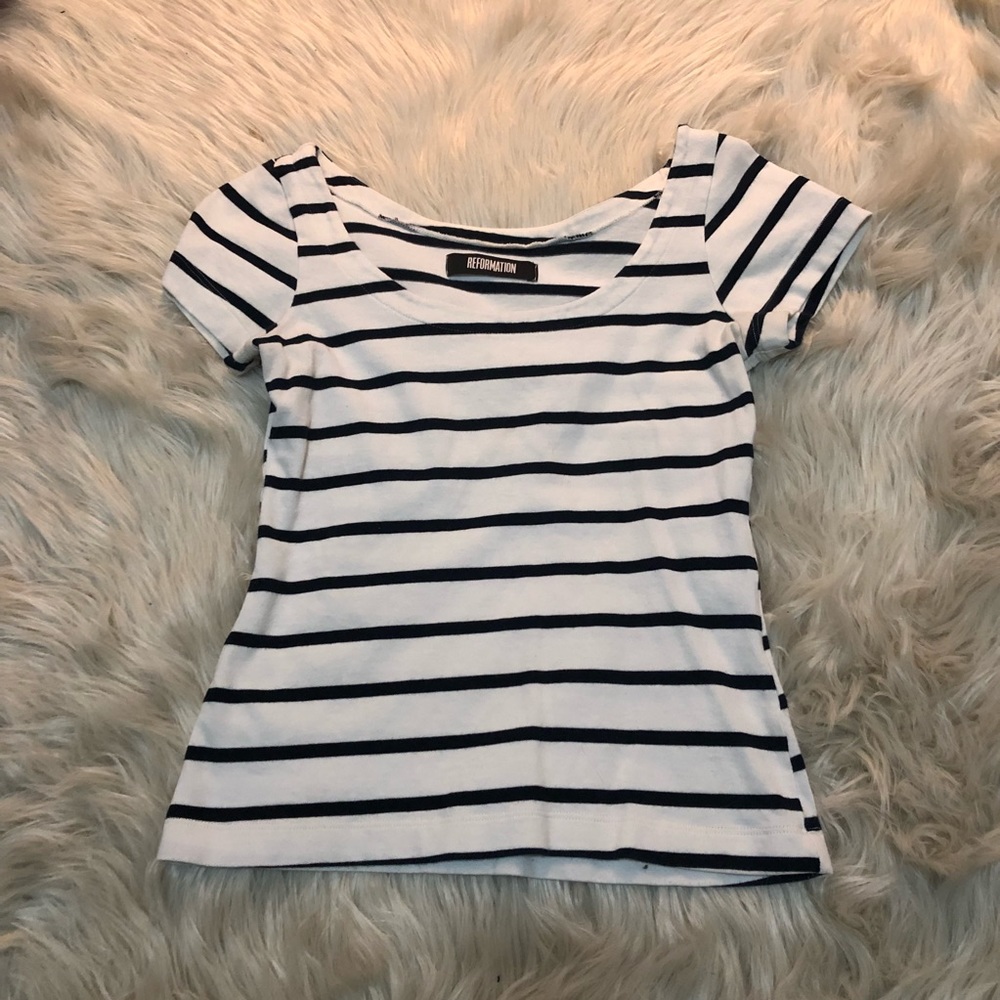 Reformation striped tee